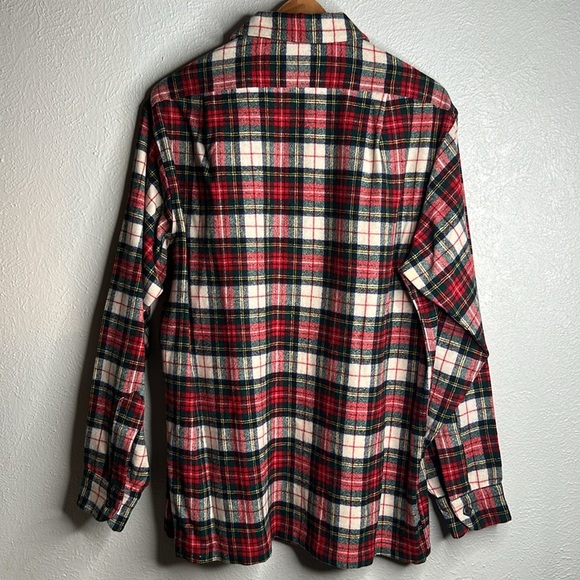 Vintage Pendleton Loop Collar Tartan Virgin Wool Plaid Board Shirt 50’s | 60’s - Picture 9 of 15